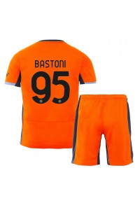 Fotbalové Dres Inter Milan Alessandro Bastoni #95 Dětské Třetí Oblečení 2023-24 Krátký Rukáv (+ trenýrky)